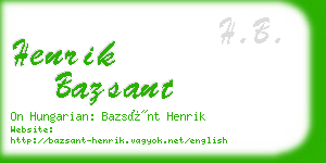 henrik bazsant business card